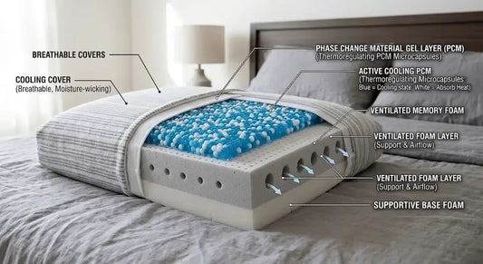Phase Change Material in Cooling Pillows
