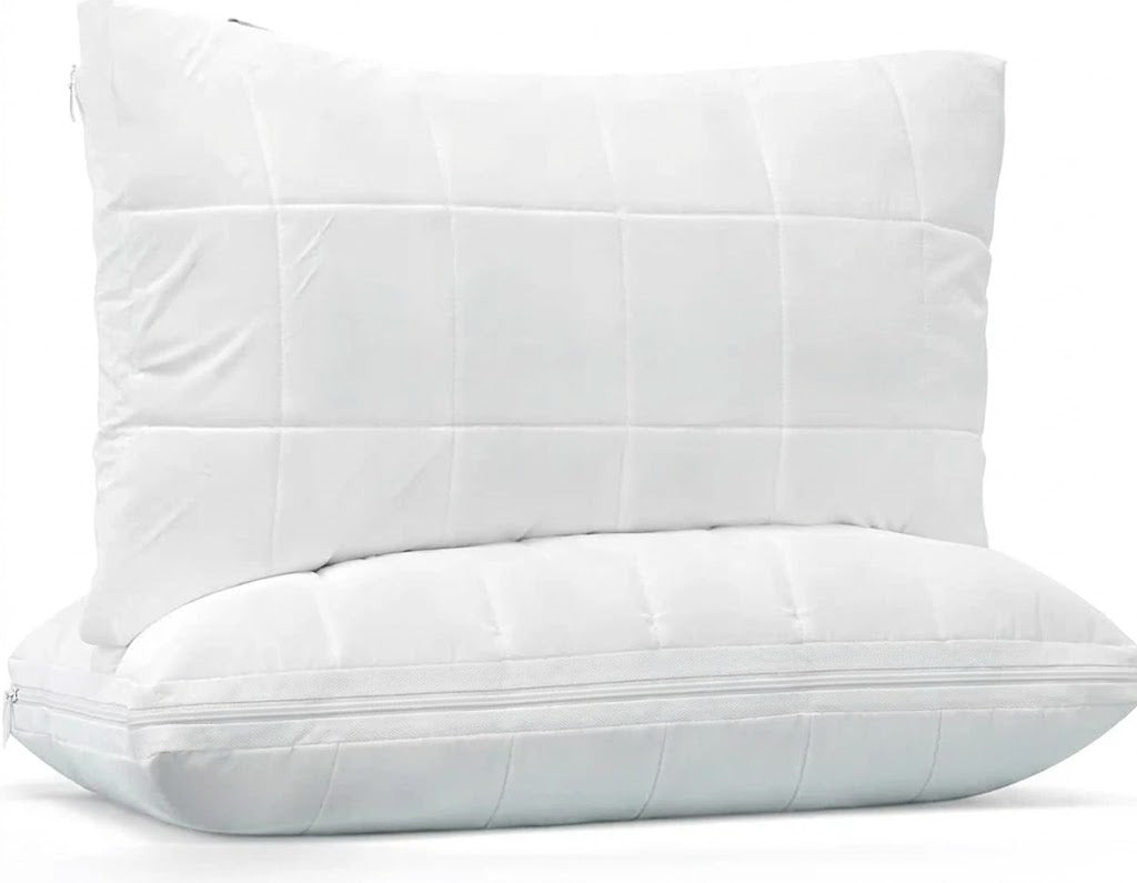 Cooling Adjustable Hotel Bed Pillows – Standard Size (Set of 2) for Back, Stomach or Side Sleepers