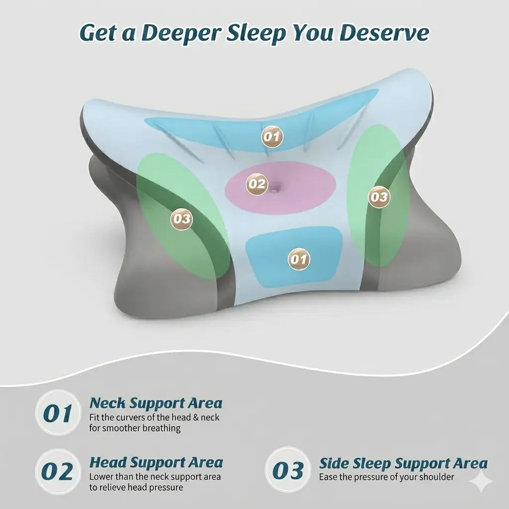 Dual-Height Contour Memory Foam Cooling Pillow (5.1" / 4.3" Loft) (1-Pack)
