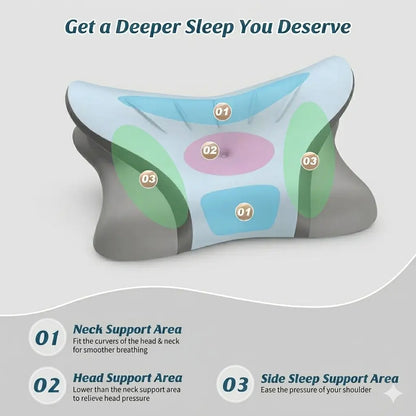 Dual-Height Contour Memory Foam Cooling Pillow (5.1" / 4.3" Loft) (1-Pack)