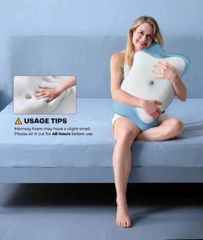 Ergonomic 3D Mesh Contour Memory Foam Pillow (1-Pack) for Multi Sleep Positions