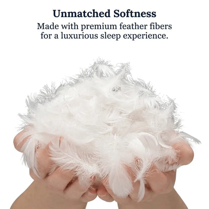 Goose Feather & Down Alternative Hotel Pillows – 3-Chamber Design, 600 TC Cotton Cover