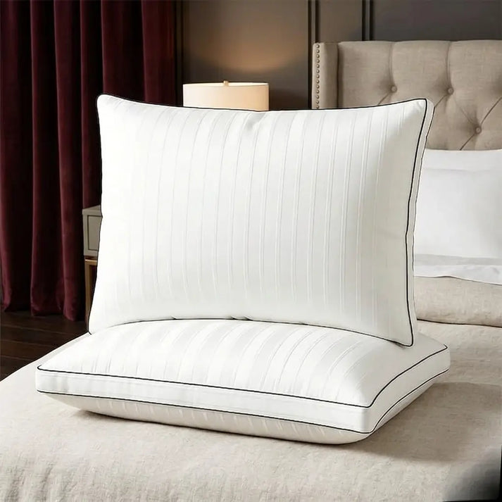 Luxury Hotel Quality Down Alternative Gusseted Bed Pillows, Set of 2