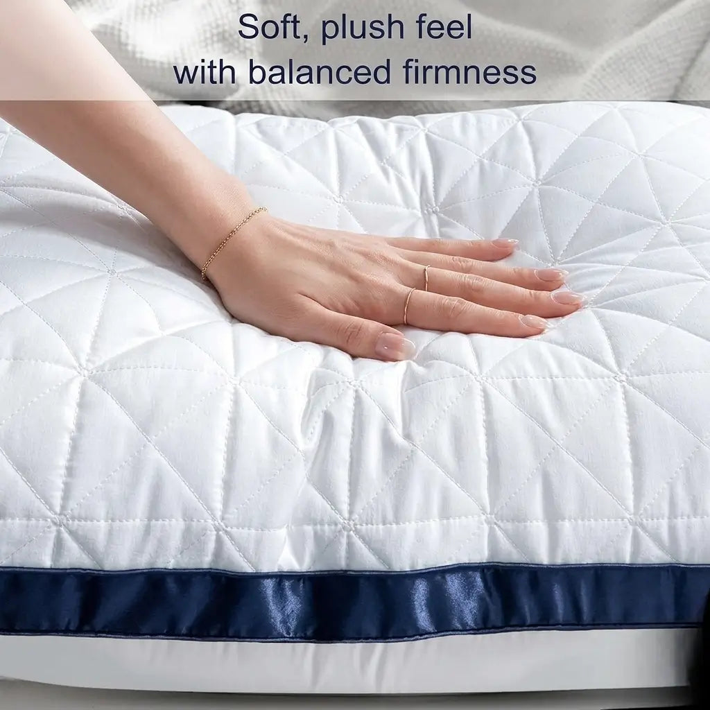 Sapphire Edge Cooling Gusseted Hotel Pillows – Down Alternative | Pack of 2 / 4 - Plush Soft Feel