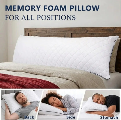 Shredded Memory Foam Body Pillow - Adjustable Loft, 20 × 54 Inch for multi sleep positions